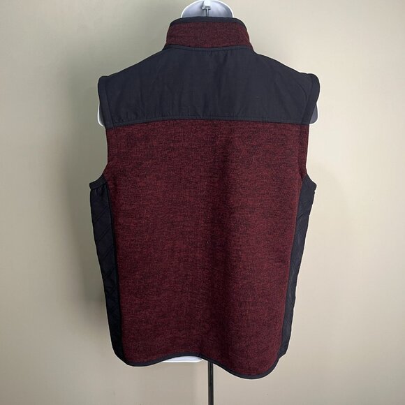 ORVIS Men's red marled full zip warm Vest sleeveless jacket Large L EUC - Picture 2 of 6
